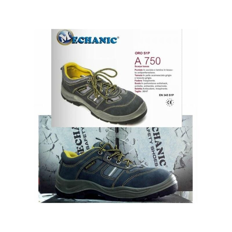 foto del prodotto scarpe antinfortunistica sicurezza mechanic a750 oro scarpa lavoro s1p 42