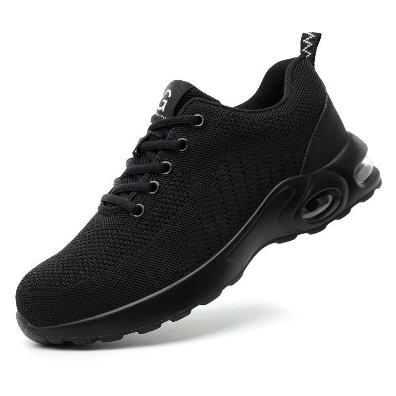 foto del prodotto scarpe antinfortunistiche con cuscino d aria per uomo donna, scarpe da ginnastica leggere, antiscivolo, traspiranti, lacci da lavoro, punta in