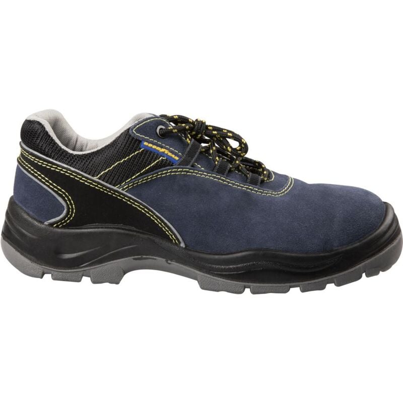 foto del prodotto scarpe antinfortunistiche con metallo s1p in pelle scamosciata colore blu e nero taglia 41 goodyear