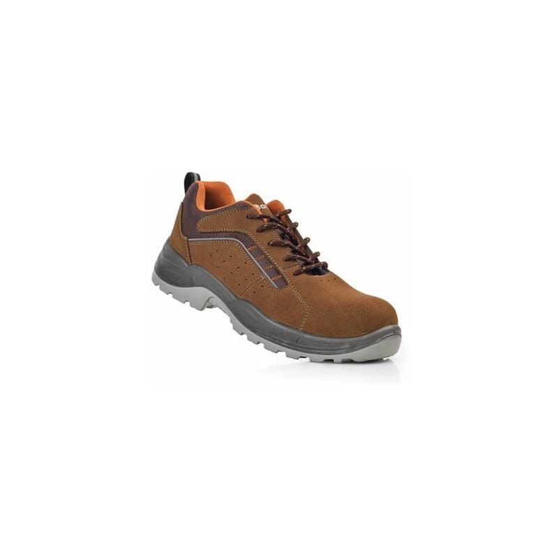 foto del prodotto scarpe antinfortunistiche lusitania microfibra camoscio marrone s1p metalfree src taglia 36 anibal