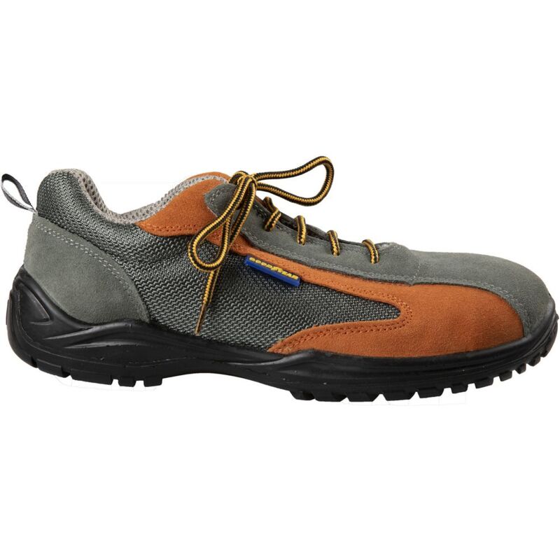 foto del prodotto scarpe antinfortunistiche metal free s1p in pelle scamosciata e tessuto grigio mattone numero 40 goodyear