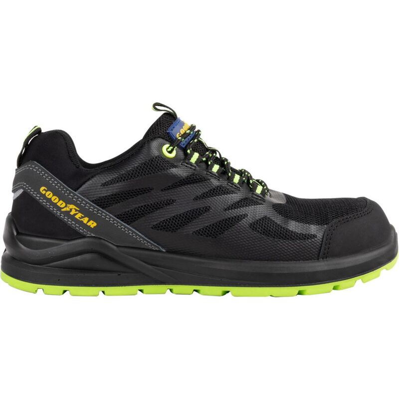 foto del prodotto scarpe antinfortunistiche metal free sp1 in tessuto nero e verde taglia 41 goodyear