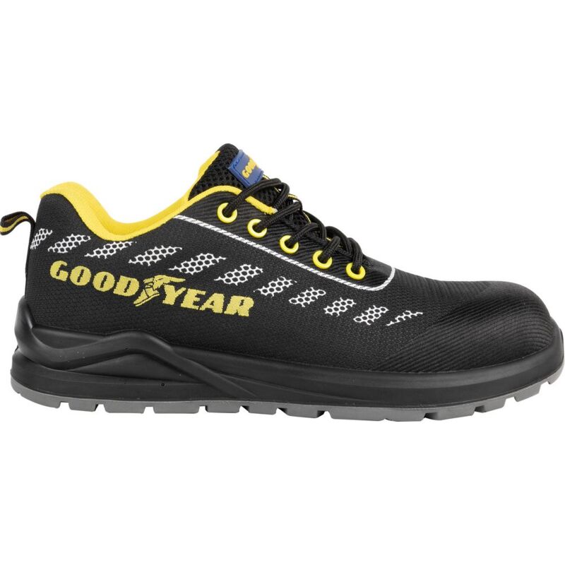 foto del prodotto scarpe antinfortunistiche nere e gialle metal free s1p numero 40 goodyear