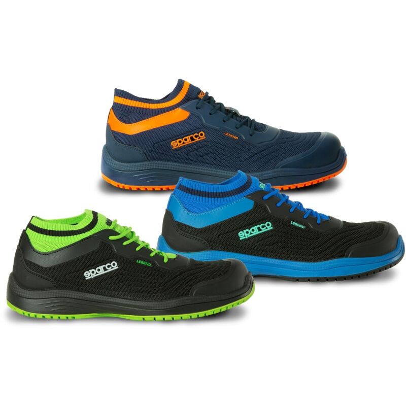 foto del prodotto scarpe antinfortunistiche sparco legend s1p esd src 38 blu e arancione