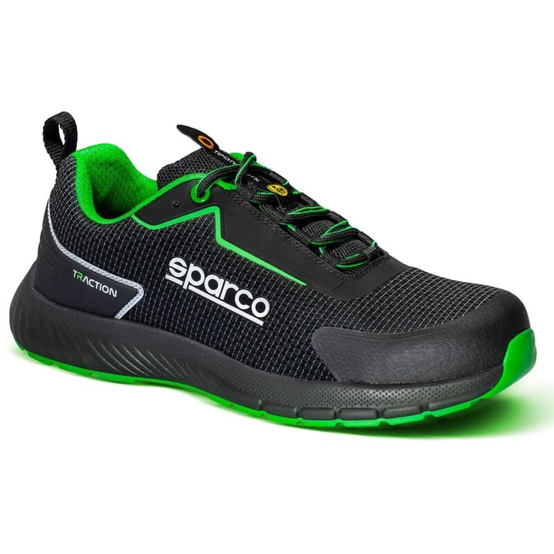 foto del prodotto scarpe antinfortunistiche sparco traction sanyo s1ps nero verde 46