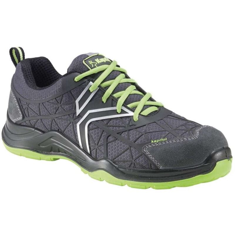foto del prodotto scarpe antinfortunistiche spider tomaia mesh, suola antiscivolo, taglia 41, grigio scuro e verde kapriol