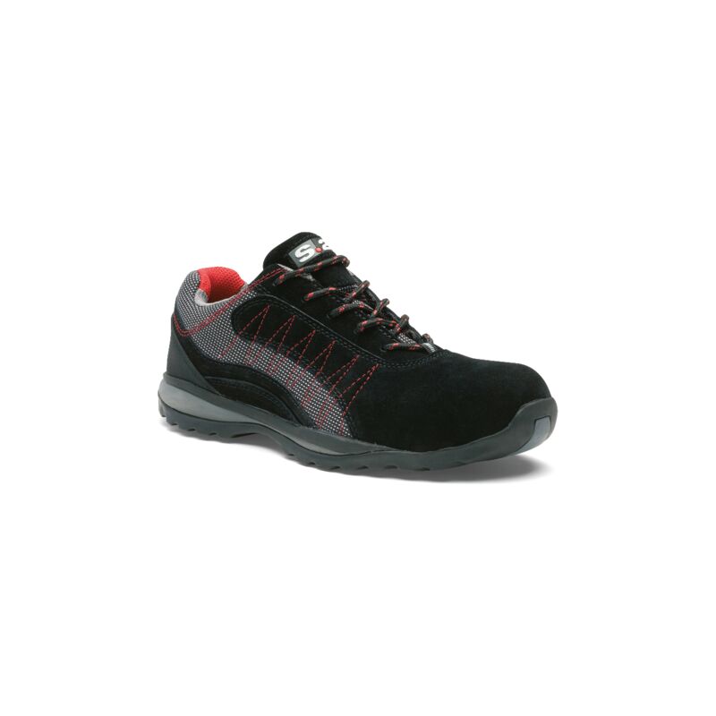 foto del prodotto scarpe basse zephir s1p s 24 bossi industrie pelle scamosciata nera tela grigia numero 43 5122 43