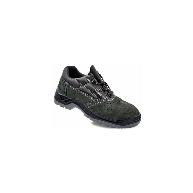foto del prodotto scarpe di sicurezza in pelle crosta traforata grigia s1p src misura 43 blackleather