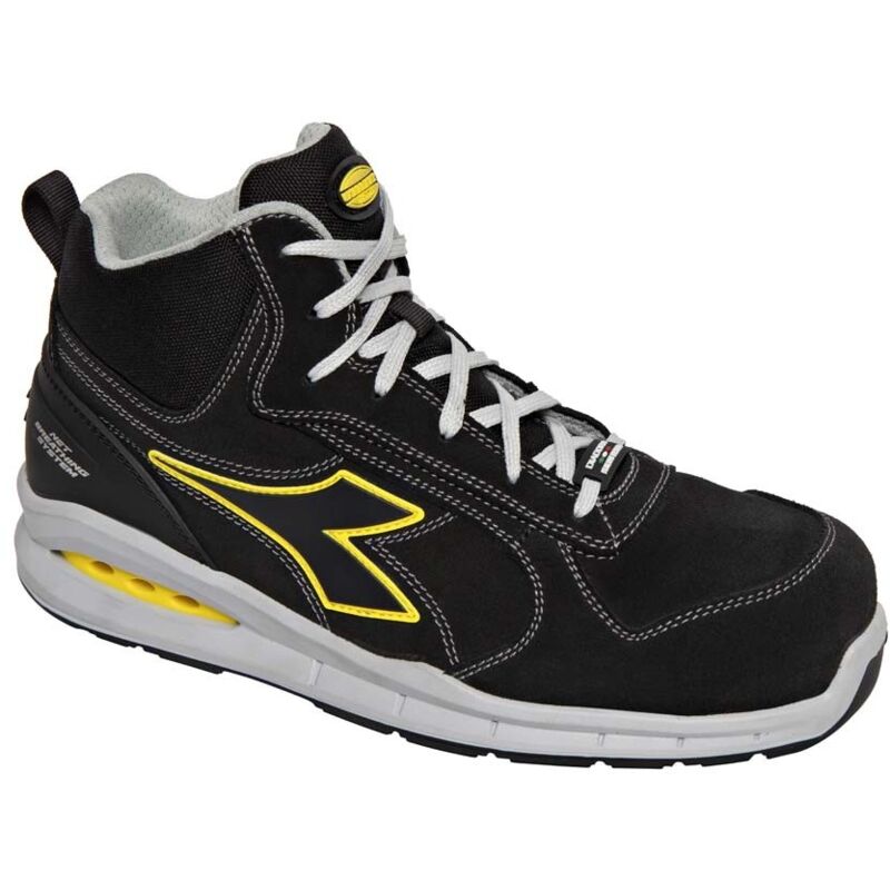 foto del prodotto scarpe diadora run net air box mid s3 nere, misura 39 nero