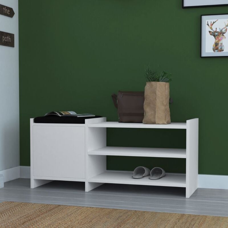 foto del prodotto scarpiera 1 anta 44x100x35 cm in mdf sunno bianco