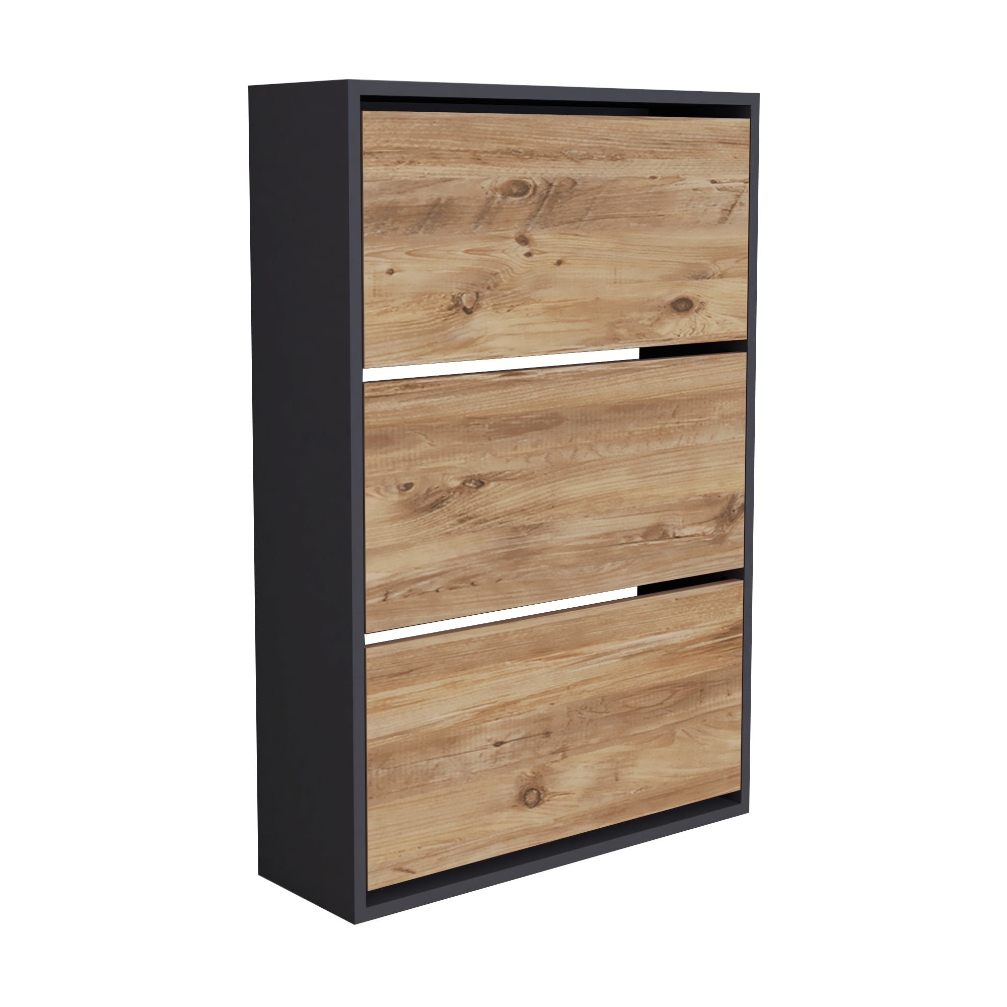 foto del prodotto scarpiera 110 x 74 x 24 cm effetto rovere antracite 03 0007616