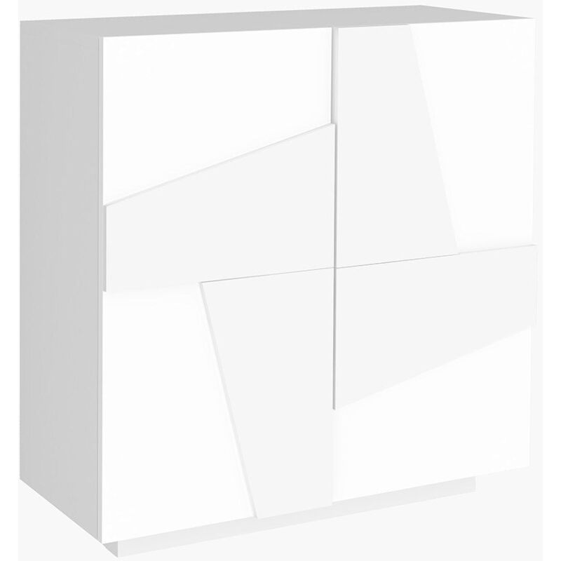 foto del prodotto scarpiera 2 ante battenti 81,2x39,2x86 cm ping bianco lucido