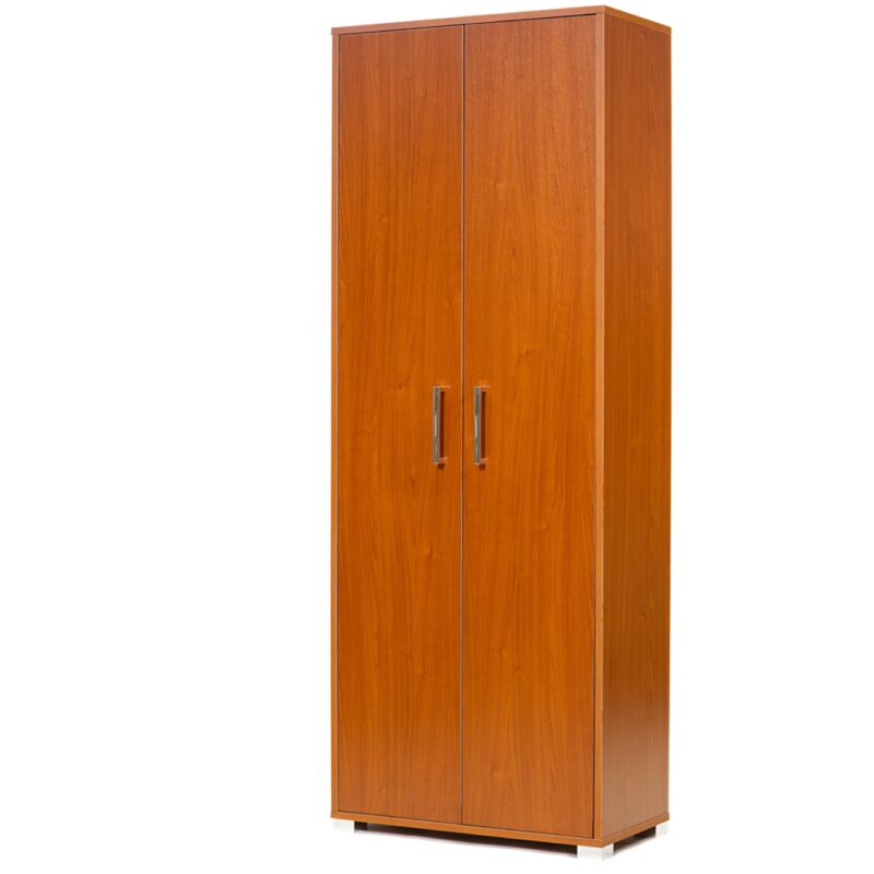 foto del prodotto scarpiera 2 ante grande in legno con ripiani 70x189h cm ciliegio