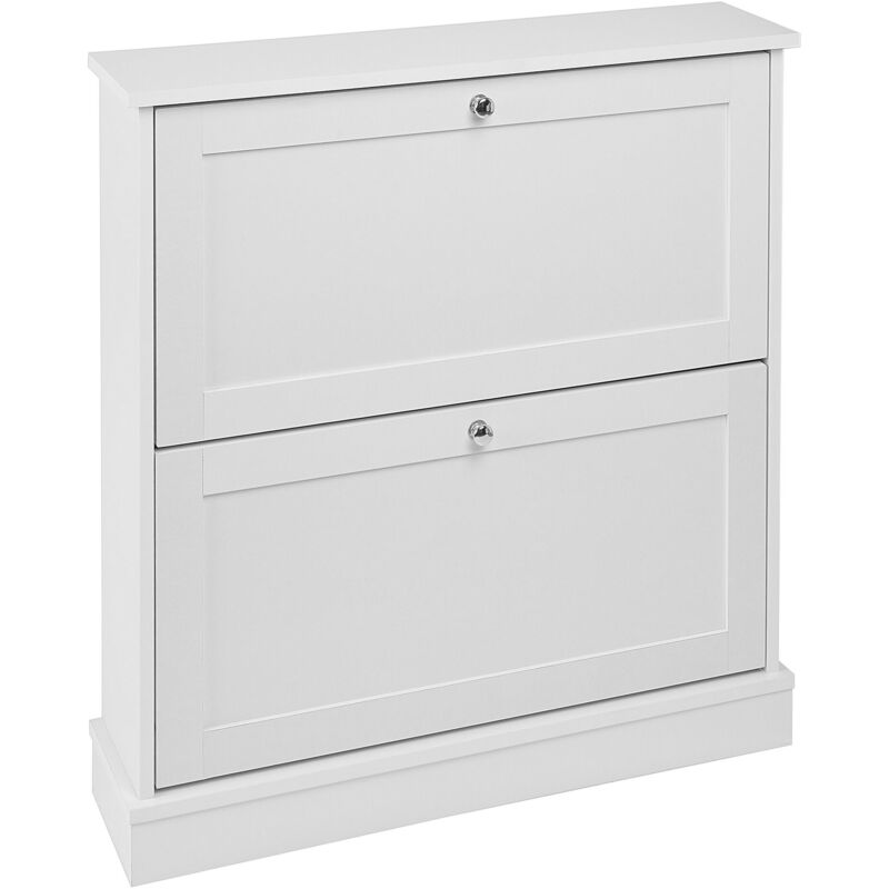 foto del prodotto scarpiera 2 scomparti in truciolato bianco chelan