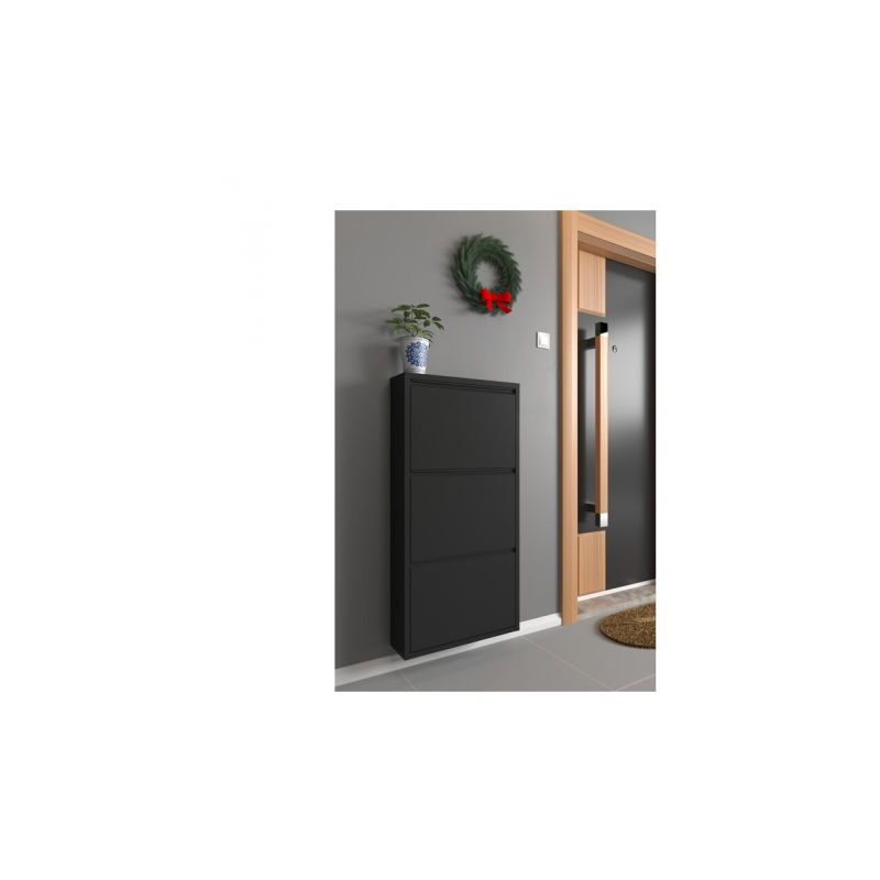foto del prodotto scarpiera 3a metallo cm 50x15x104 nero