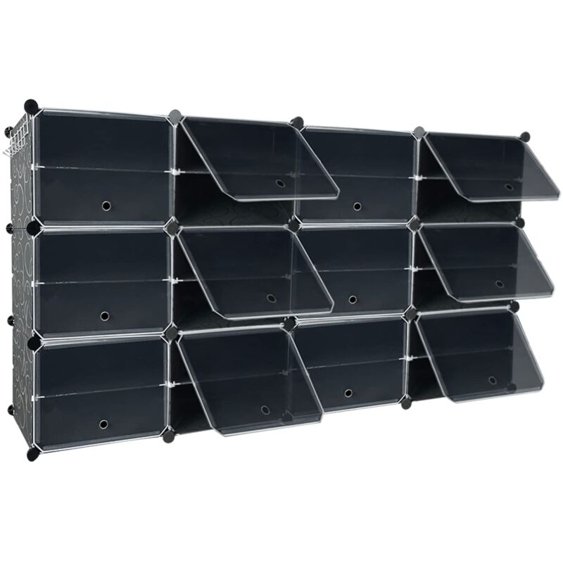 foto del prodotto scarpiera 46 livelli scarpiera fai da te scarpiera in plastica pp 24 scomparti con porta scarpiera modulare salvaspazio per l ordinamento delle