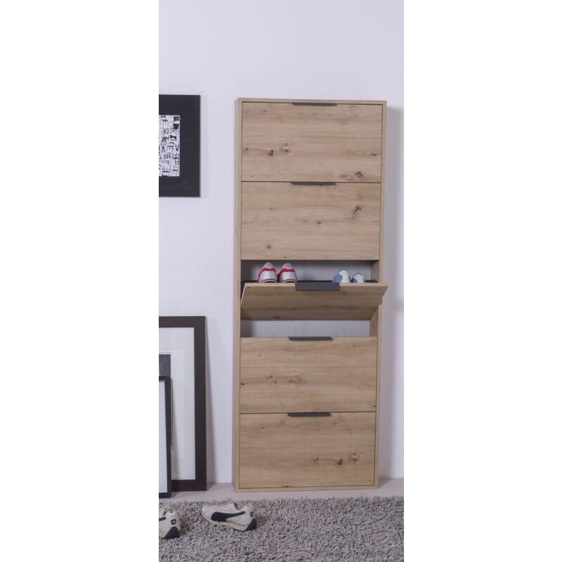 foto del prodotto scarpiera 5 ribalte mod. espresso cm 65x15 h.173.5 rovere artisan