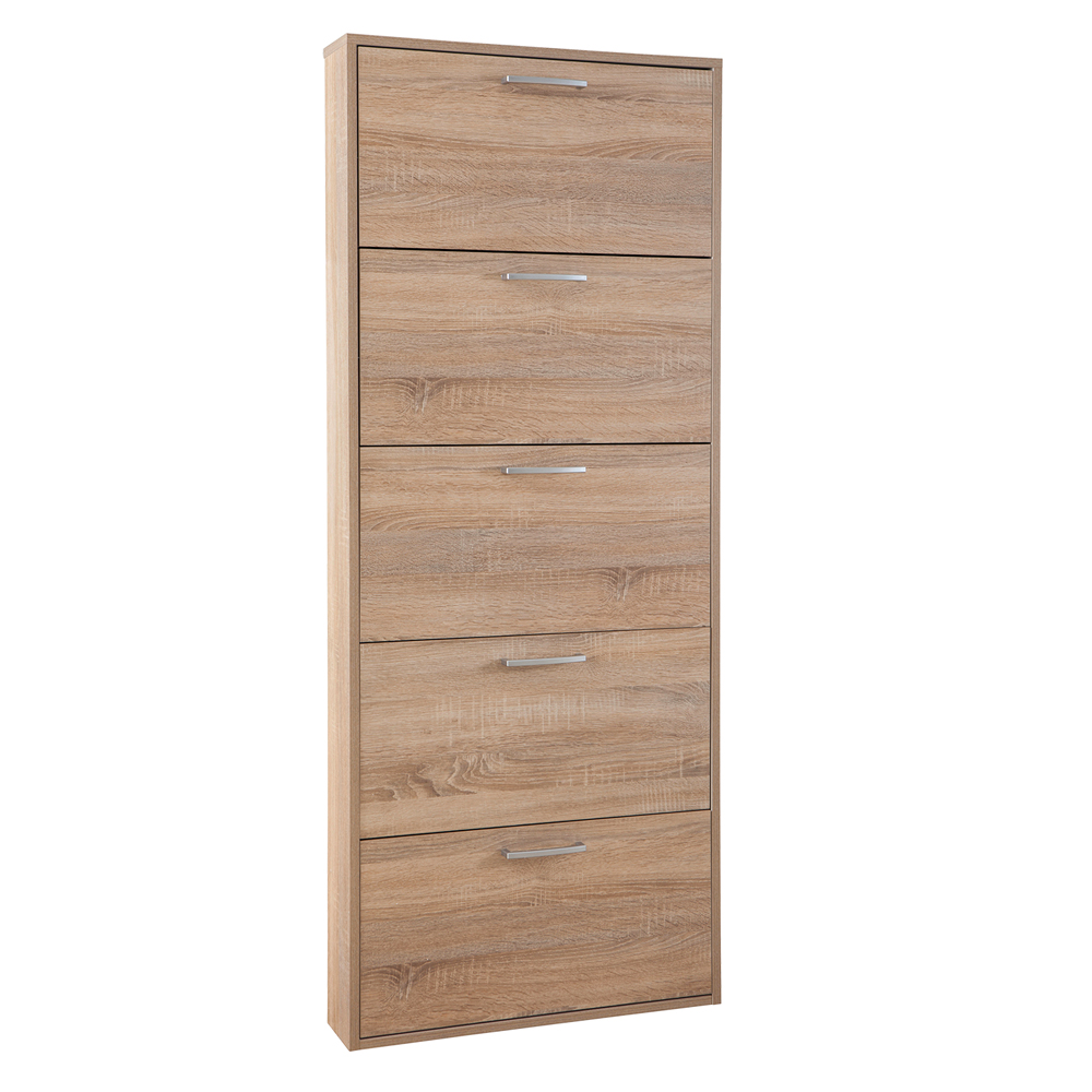 foto del prodotto scarpiera 5 ribalte singole 15x65xh173,5 cm bianco