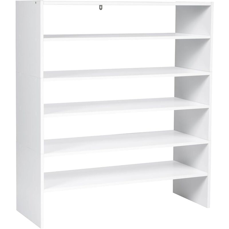 foto del prodotto scarpiera a 6 ripiani, scarpiera salvaspazio slim impilabile a 3 pezzi, scarpiera ingresso per corridoio, soggiorno, camera da letto, 78 x 30 x 90 cm