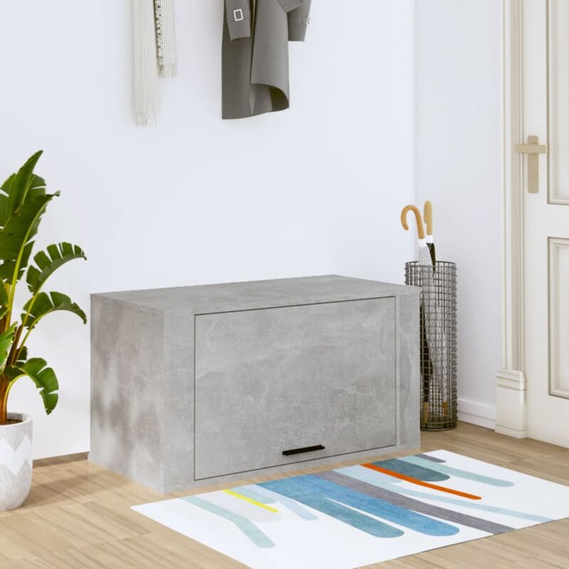 foto del prodotto scarpiera a parete grigio cemento 70x35x38 cm legno multistrato vidaxl