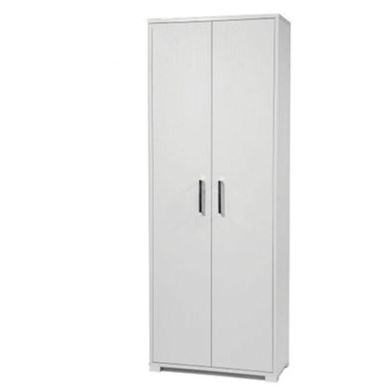 foto del prodotto scarpiera alta a due ante in legno bianco