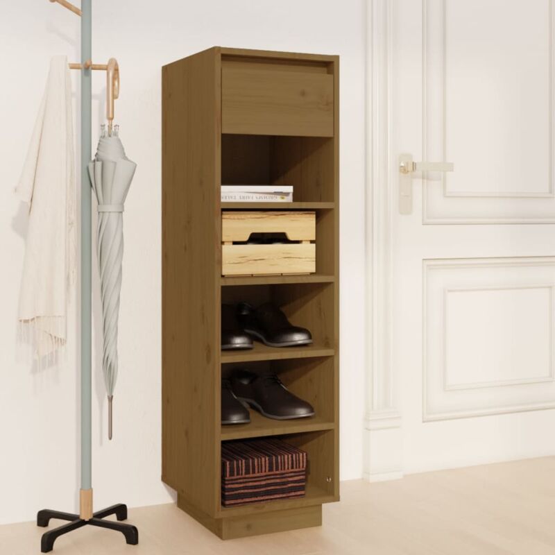 foto del prodotto scarpiera ambra 30x34x105 cm in legno massello di pino vidaxl