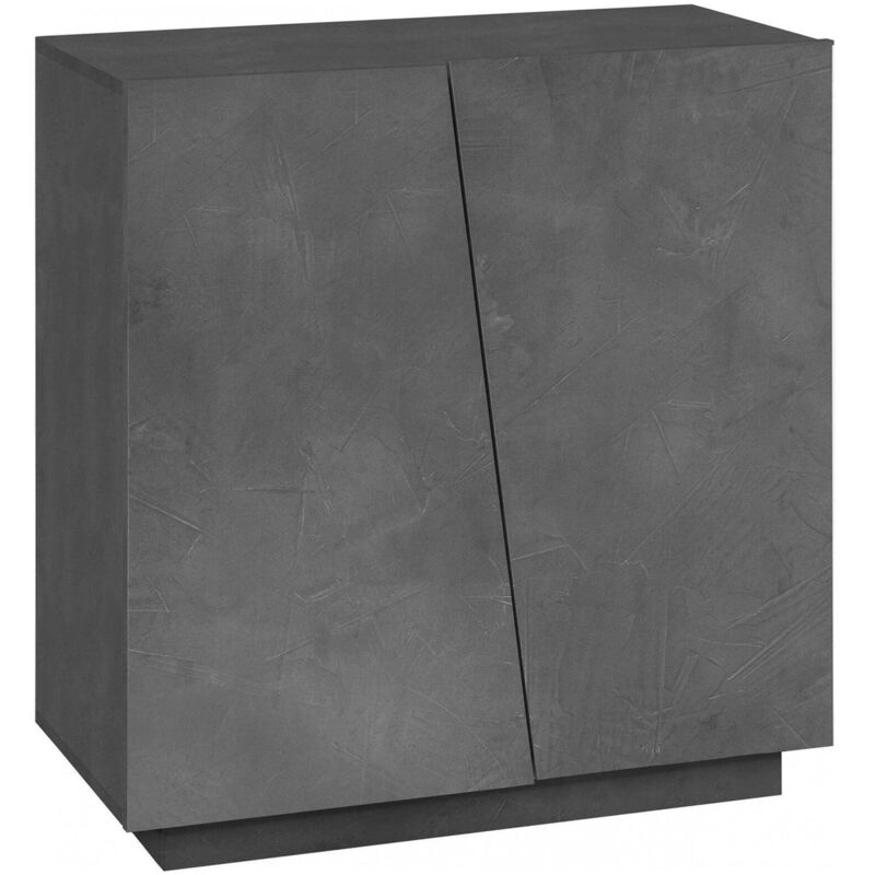 foto del prodotto scarpiera apetta, made in italy, a 2 ante, portascarpe da ingresso, mobile multiuso, cm 80x38h86, grigio ardesia