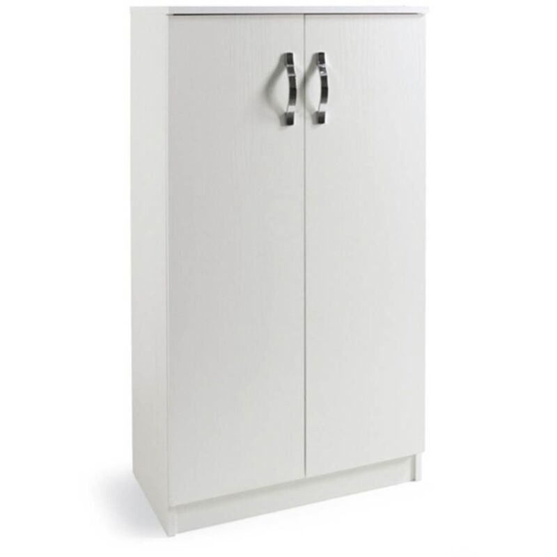 foto del prodotto scarpiera armadio con 2 ante e 3 ripiani colore bianco frassinato 71x130h cm gabriella