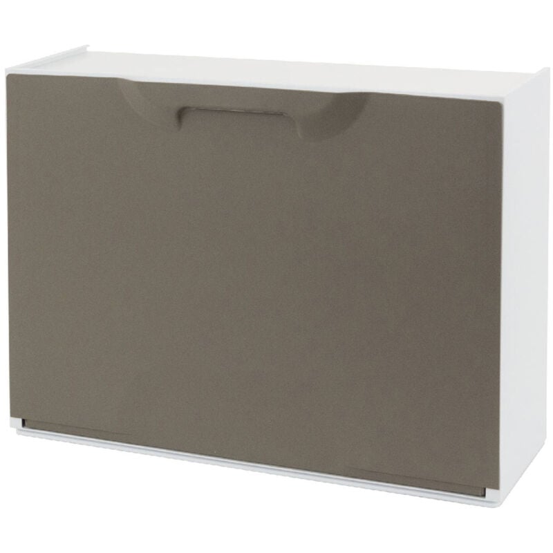 foto del prodotto scarpiera avon, porta scarpe salvaspazio, scarpiera da ingresso, armadio scarpiera a 1 anta, 100 made in italy, 51x17h40 cm, tortora dmora