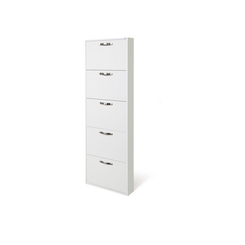 foto del prodotto scarpiera azur line serena 5 bianco frassinato 180 x 65 x 15