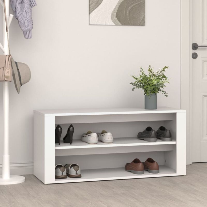 foto del prodotto scarpiera bianca 100x35x45 cm in legno multistrato vidaxl
