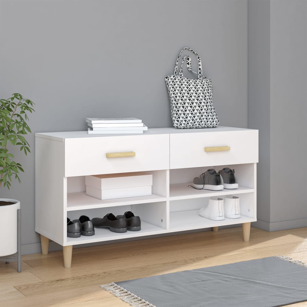 foto del prodotto scarpiera bianca 102x35x55 cm in legno multistrato cod mxl 48891
