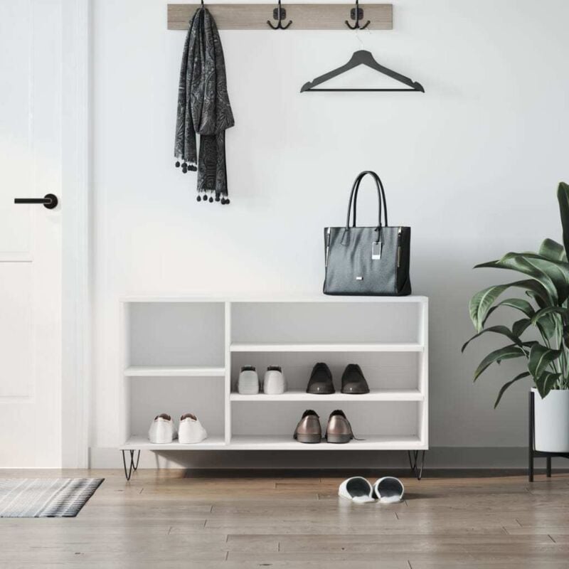 foto del prodotto scarpiera bianca 102x36x60 cm in legno multistrato vidaxl