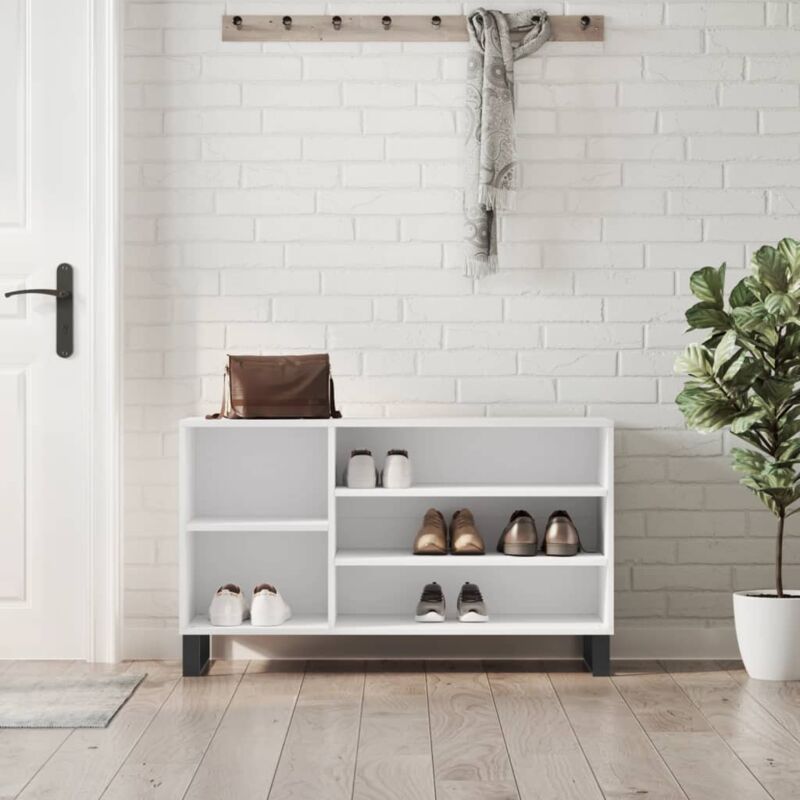 foto del prodotto scarpiera bianca 102x36x60 cm in legno multistrato vidaxl
