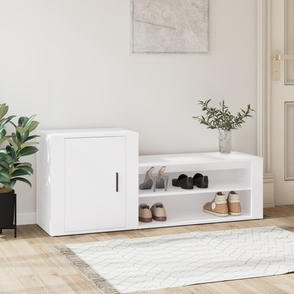 foto del prodotto scarpiera bianca 130x35x54 cm in legno multistrato cod mxl 44583