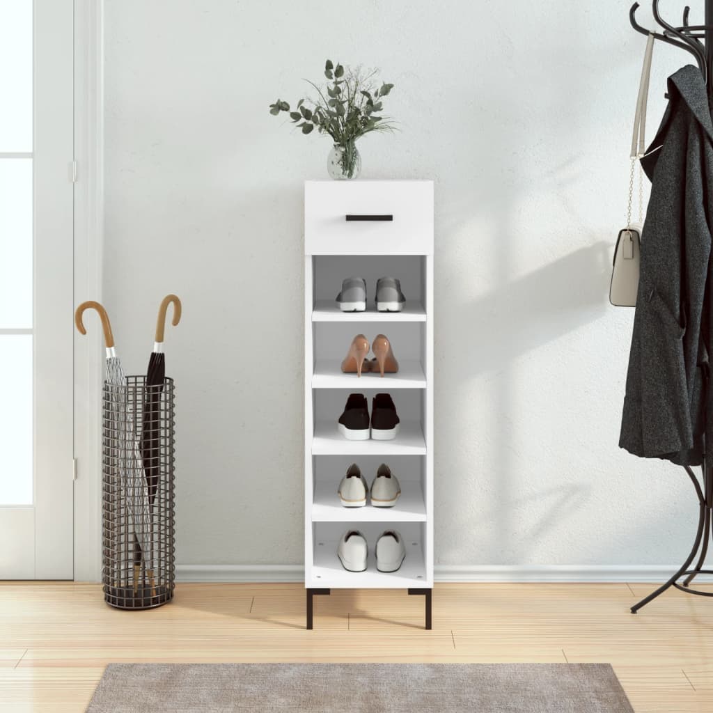 foto del prodotto scarpiera bianca 30x35x105 cm in legno multistratocod mxl 127547