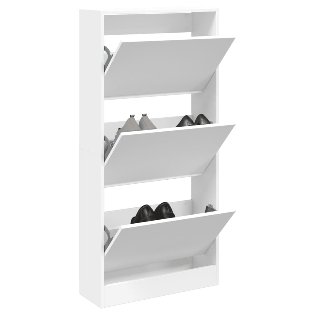 foto del prodotto scarpiera bianca 60x21x125,5 cm in legno multistratocod mxl 134784