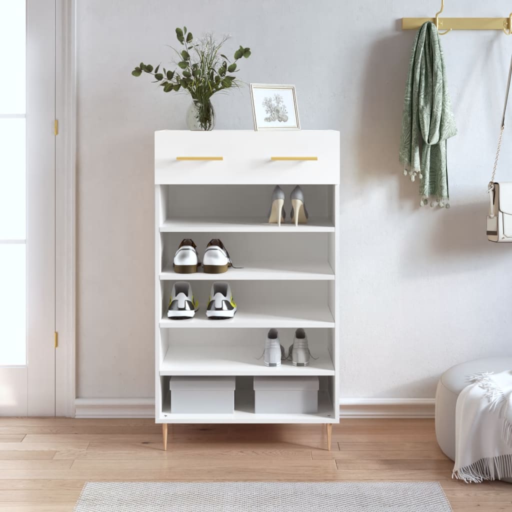 foto del prodotto scarpiera bianca 60x35x105 cm in legno multistratocod mxl 102945