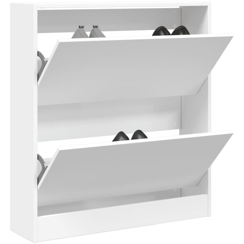 foto del prodotto scarpiera bianca 80x21x87,5 cm in legno multistrato vidaxl