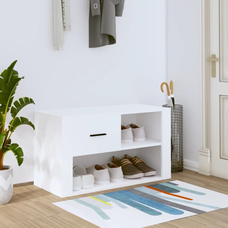 foto del prodotto scarpiera bianca 80x35x45 cm in legno multistrato vidaxl