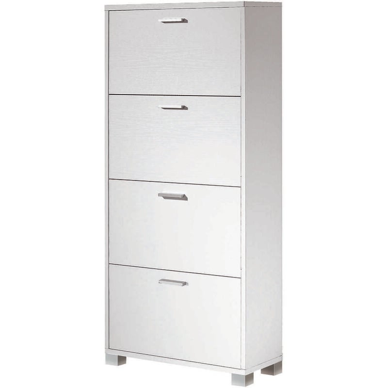 foto del prodotto scarpiera bianco fiammato 70x29xh154cm 4 ribalte