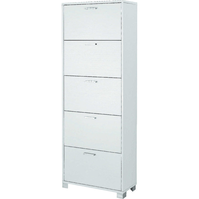 foto del prodotto scarpiera bianco fiammato 70x29xh190cm 5 ribalte