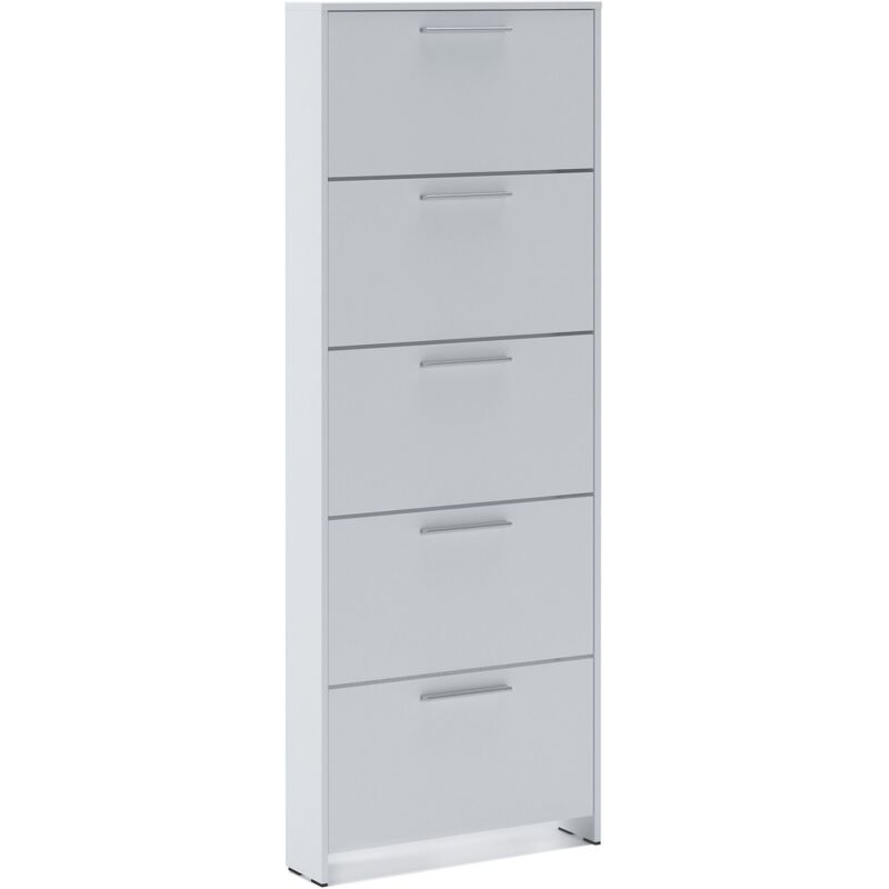 foto del prodotto scarpiera caspio, mobile portascarpe, armadio da ingresso multiuso, mobiletto per calzature, 69x17h187 cm, bianco dmora