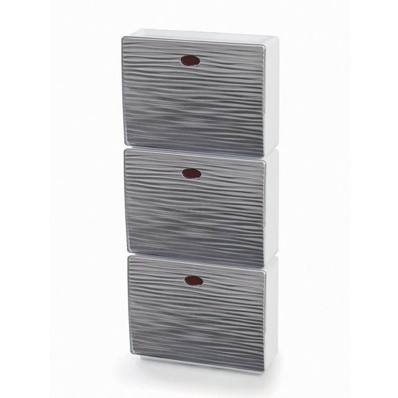 foto del prodotto scarpiera componibile wave grigio 51x17x118 h cm domopak