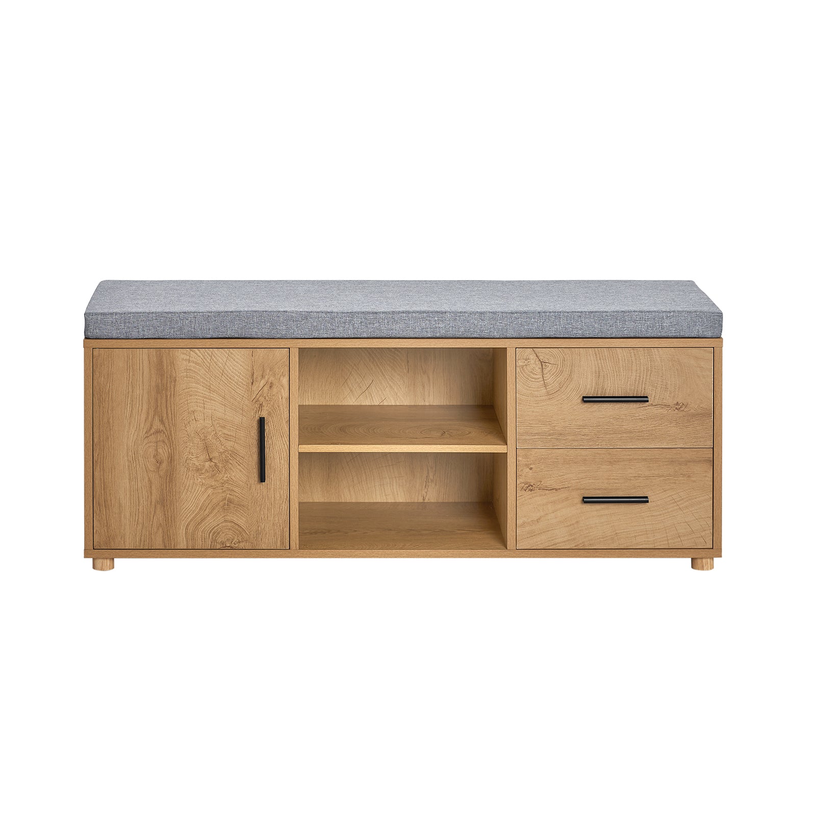 foto del prodotto scarpiera con 2 cassetti, panca con vano portaoggetti, panca da ingresso, colore di naturale 110x35x47cm fsr148 n sobuy