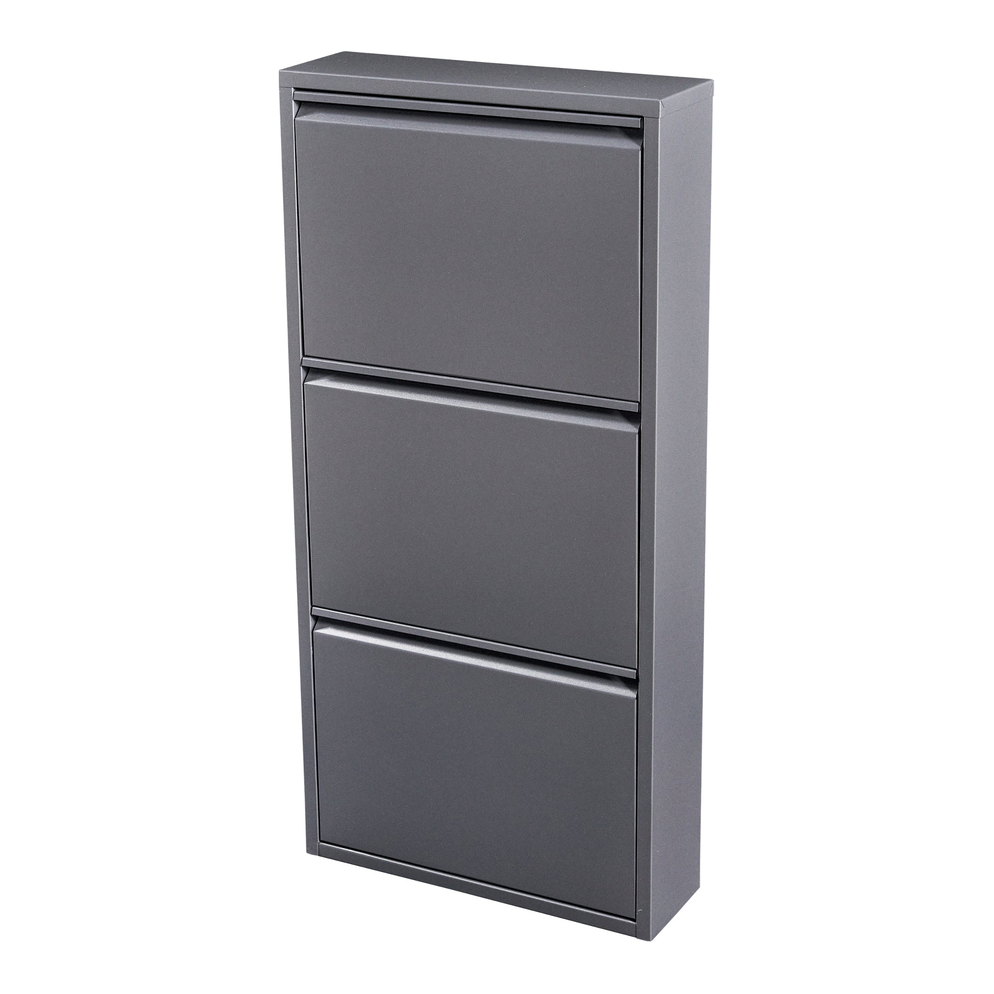 foto del prodotto scarpiera con 3 cassetti reclinabili grigio 03 0007638