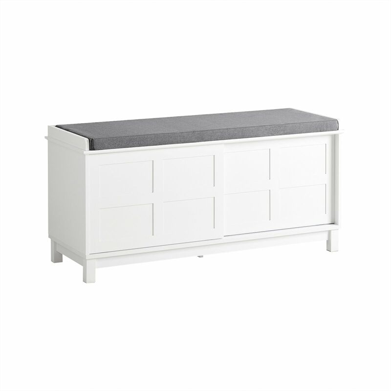 foto del prodotto scarpiera con ante scorrevoli scarpiera panca portascarpe panca ingresso portascarpe con cuscino 114x40x53 fsr86 w sobuy