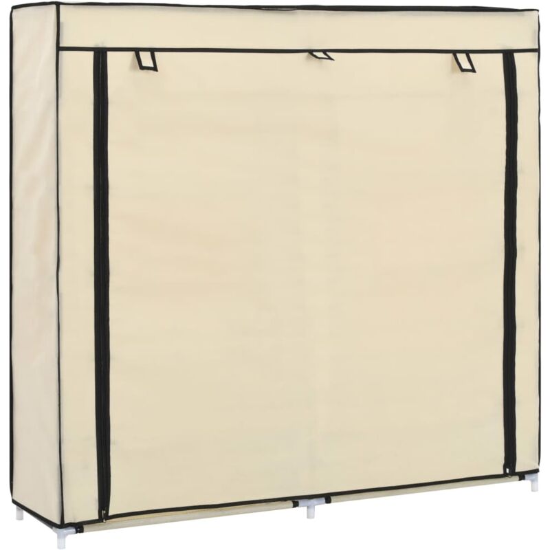 foto del prodotto scarpiera coperta crema 115x28x110 cm in tessuto vidaxl crema