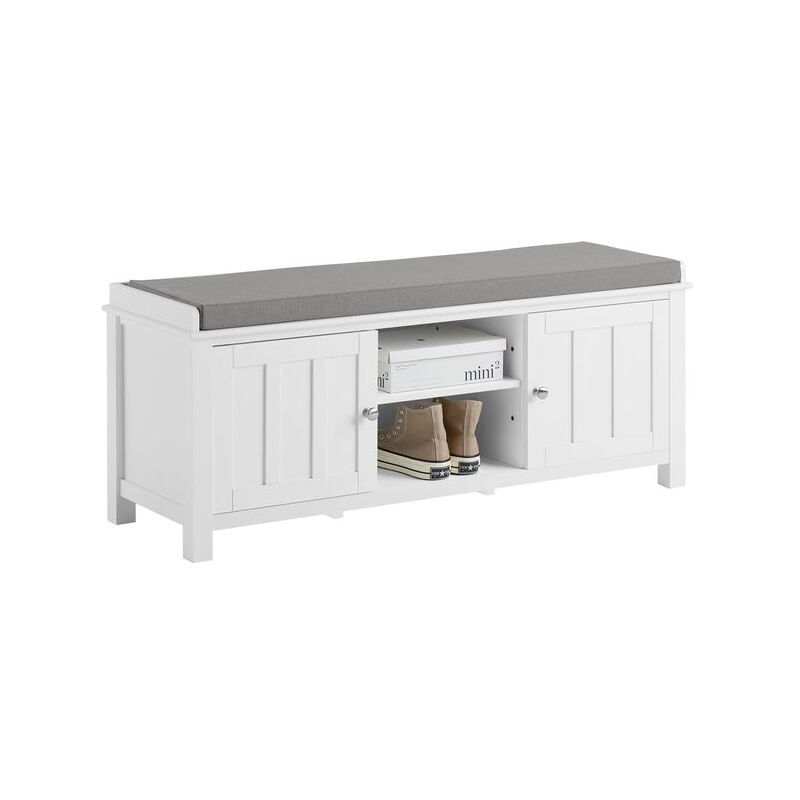 foto del prodotto scarpiera da ingresso, panchina con cuscino e due ante,l105cm, fsr35 w sobuy