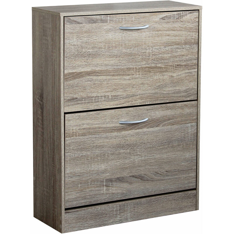 foto del prodotto scarpiera da interno a 2 ante in legno cristel burlywood